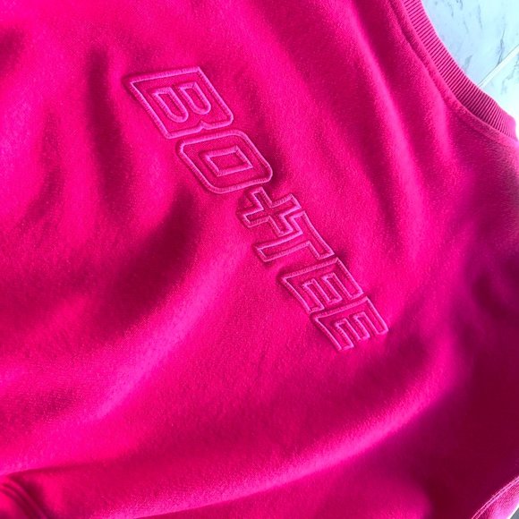 Bo and tee pink cropped sweatshirt jumper - Large (L size) - Picture 2 of 7